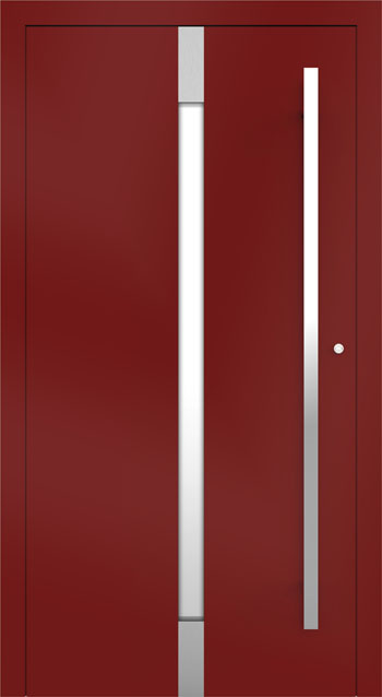 červené vchodové dvere
